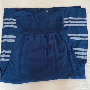 Allison Joy Blue, blue sun dress with white slits
